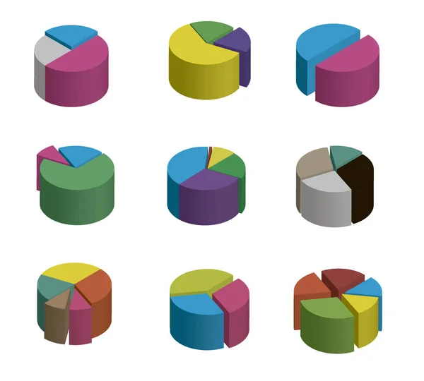 Diagrama Círculo Diagrama Negócios —  Vetores de Stock