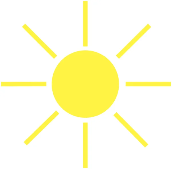 Sol ikon på vit bakgrund — Stock vektor