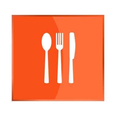 Bıçak, çatal, kaşık. Tablo ayarı. Vektör simgesi