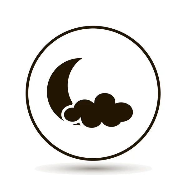 Mond und Wolke. Wettervorhersage. — Stockvektor