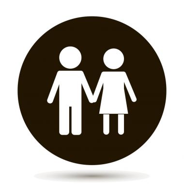 Beyaz arka plan üzerinde aile simgeleri.