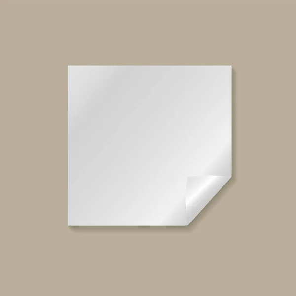 Hoja blanca en blanco de papel — Archivo Imágenes Vectoriales
