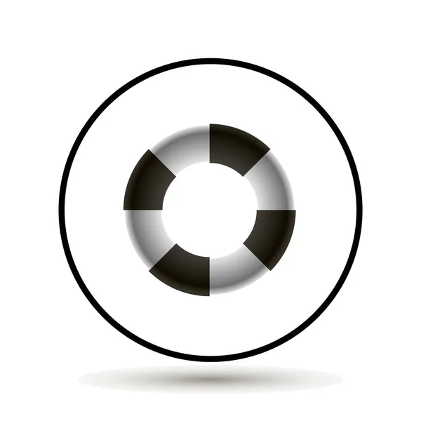 Záchranný kruh ikona vektor. Vektorové ilustrace na bílém pozadí. — Stockový vektor