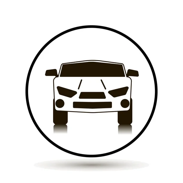 Vector auto pictogram op witte achtergrond — Stockvector