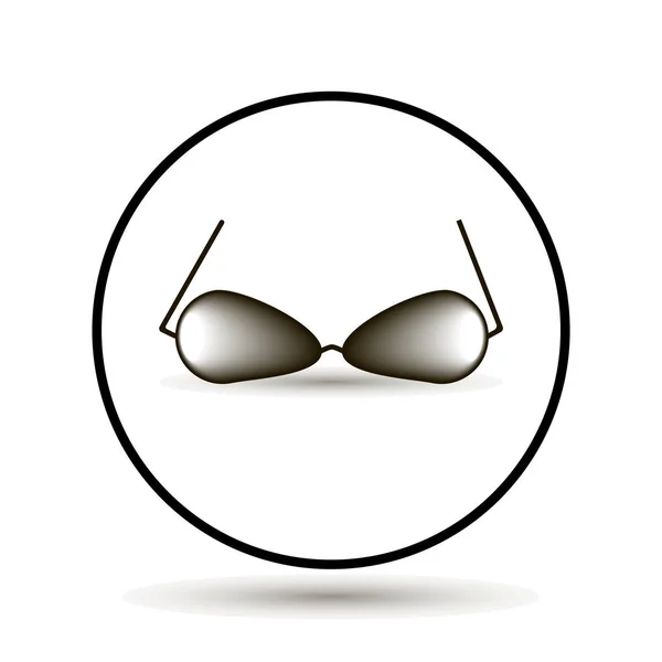 Ícone de óculos de sol. ilustração vetorial sobre fundo branco —  Vetores de Stock