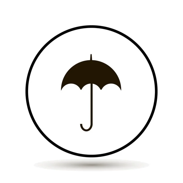 Paraguas Icono vector diseño plano sobre fondo blanco — Vector de stock