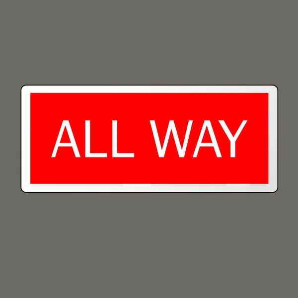 All way. Road signs in the United States — Stock Vector