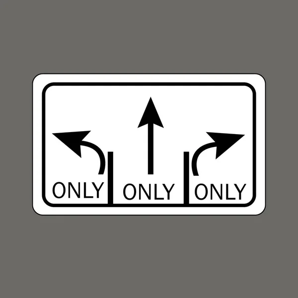 Turn only lanes.Road signs in the United States — Stock Vector