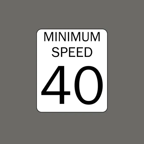 Minimum speed limit. Road signs in the United States — Stock Vector