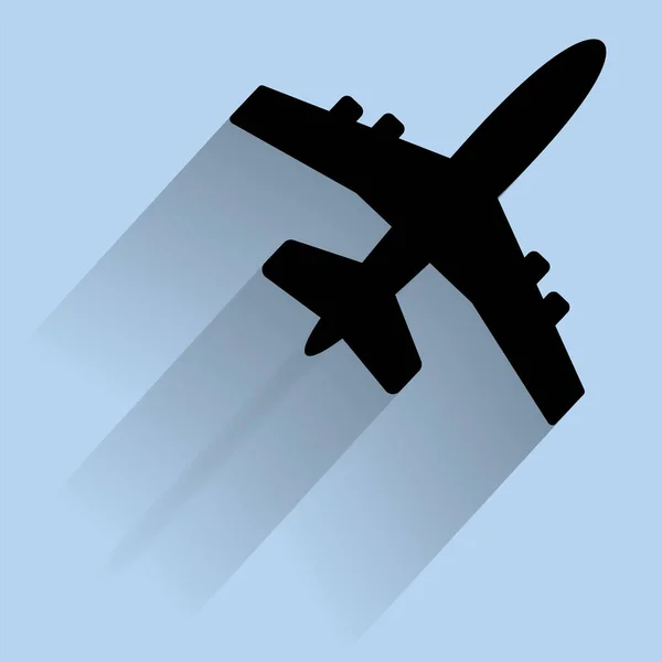 Icono del avión. Ilustración vectorial plana . — Archivo Imágenes Vectoriales