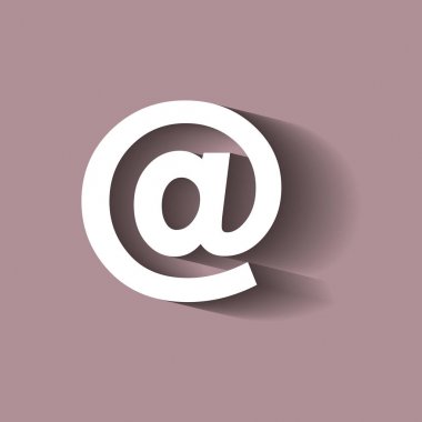 Gölge ile köpek ve posta vektör simgesi