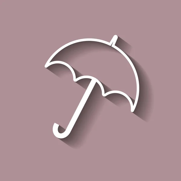 Icono de paraguas vectorial con sombra . — Vector de stock