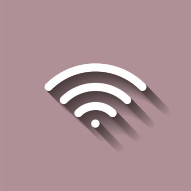 Vektör simgesi wi - fi ile gölge