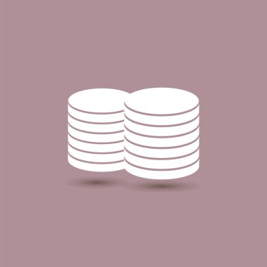 Sikke vektör illustrationon yığını. Vektör çizim, Eps10. 