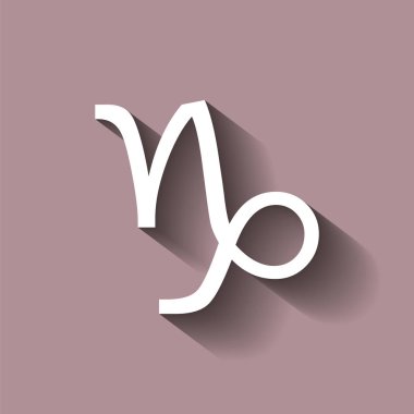 Oğlak Burcu. Gölge ile astrolojik sembolü simgesi