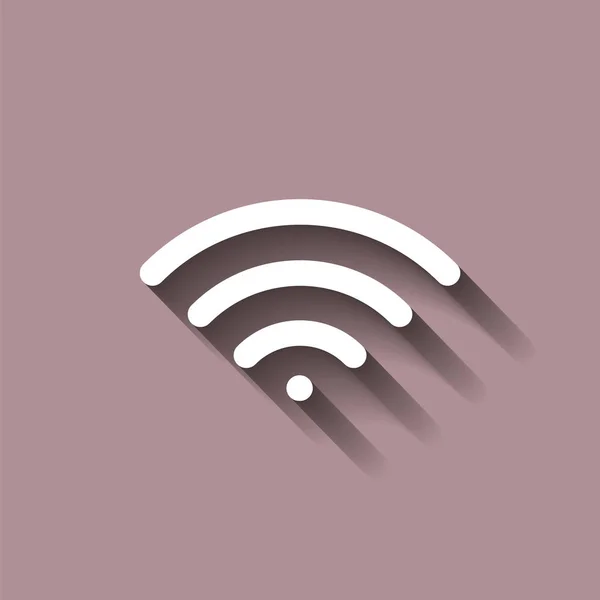 Icono vectorial wi-fi con sombra — Vector de stock