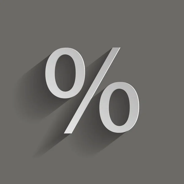 Vektorbild Des Prozentzeichens Vektor Illustration Mit Schattendesign — Stockvektor