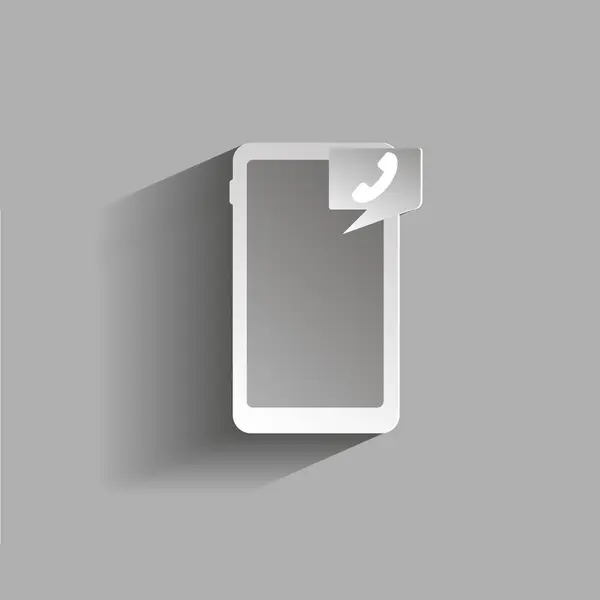 Vektorový Obrázek Mobilní Telefon Smartphone Vektorové Ilustrace Shadow Designem — Stockový vektor