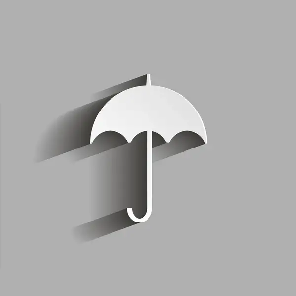 Paraguas Icono Vector Diseño Plano Ilustración Con Diseño Sombras — Vector de stock