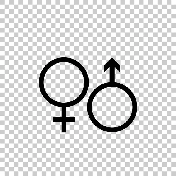 Male Female Symbol Set Vector Icon Illustration — Stock Vector