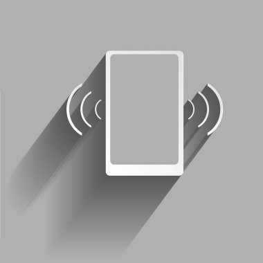 Arayanın smartphone vektör görüntüsü. Smartpho titreşimli simgesi