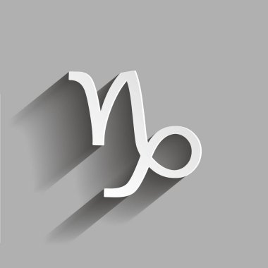 Oğlak Burcu. Gölge ile astrolojik sembolü simgesi