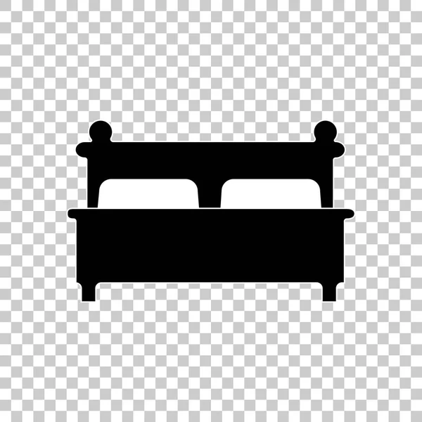 Imagen vectorial de la cama. Icono de cama plana — Vector de stock