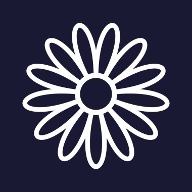 Vektör çizim çiçek simgesi