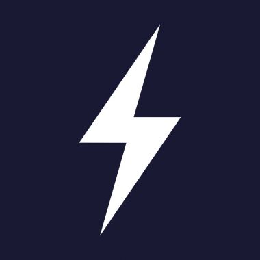 Vektör elektrik simgesi mavi zemin üzerine