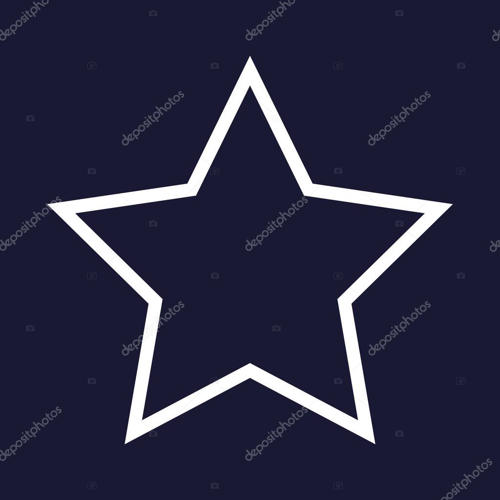 Vector icon five-pointed star