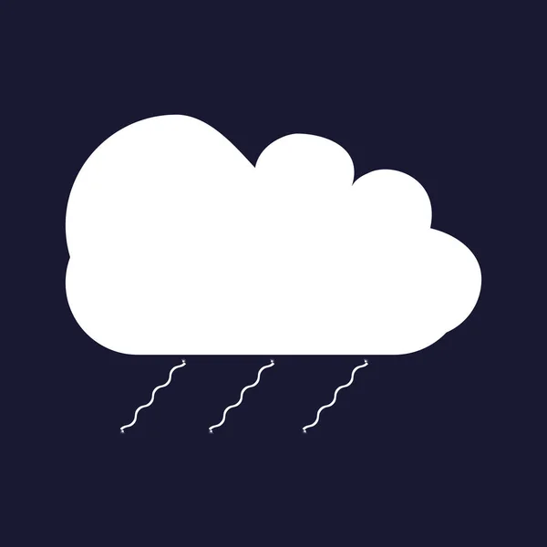 Icono vectorial nube de lluvia — Vector de stock