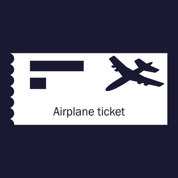 Bilhete de avião ícone vetorial . — Vetor de Stock
