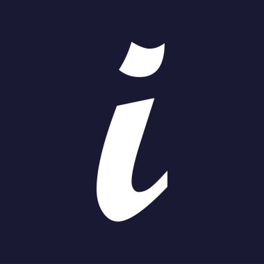 Bilgi işareti. Vektör simge koyu mavi zemin üzerine.