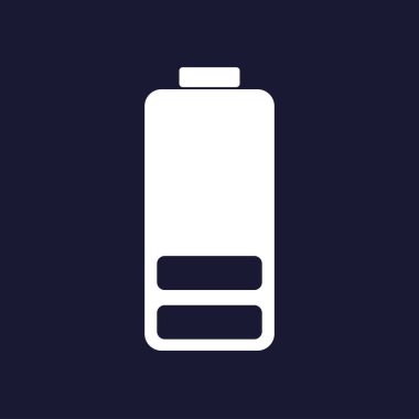 Pil simgesi vektör. Pil düşük şarj düzeyi sembollerin. Vektör 