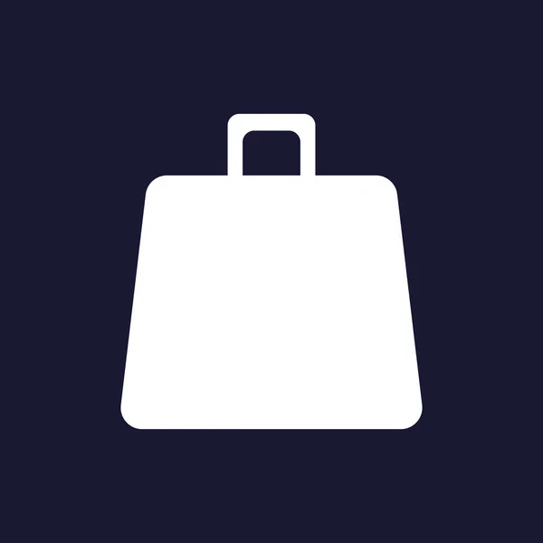 Vektorbild von Einkaufstaschen. Vektor weißes Symbol auf dunkelblauem Ba — Stockvektor