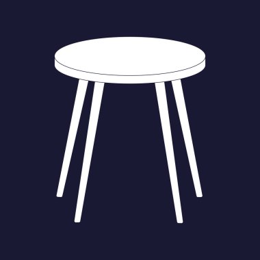 Vektör görüntü simgesi dışkı. Sandalye simge. Karanlık b beyaz vektör simgesine