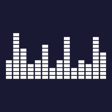 Müzikal ekolayzer vektör simgesi. Müzikal bir ses dalgası. Vektör wh