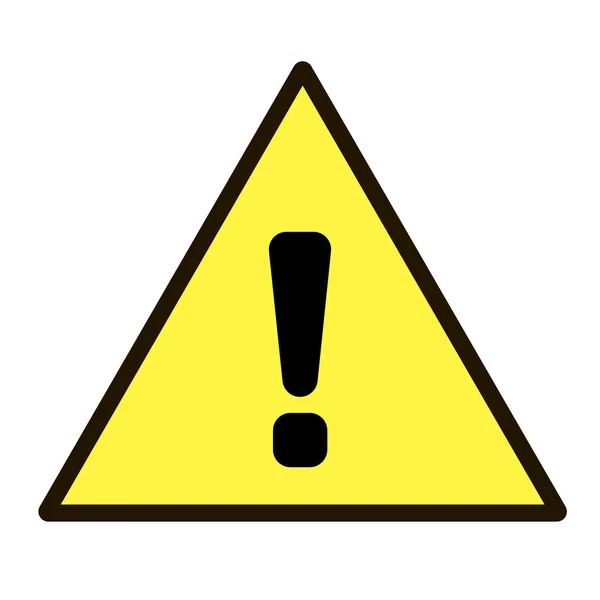 Vektorbild eines Schildes, das vor Gefahr auf weißem Hintergrund warnt — Stockvektor