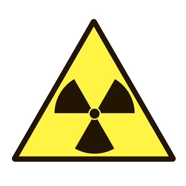 Imagem vetorial de um sinal que alerta sobre o perigo de radiação no whit — Vetor de Stock