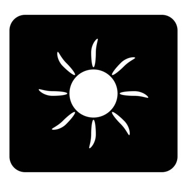 Vektör çizim simgesi güneş. Vektör beyaz resimde o