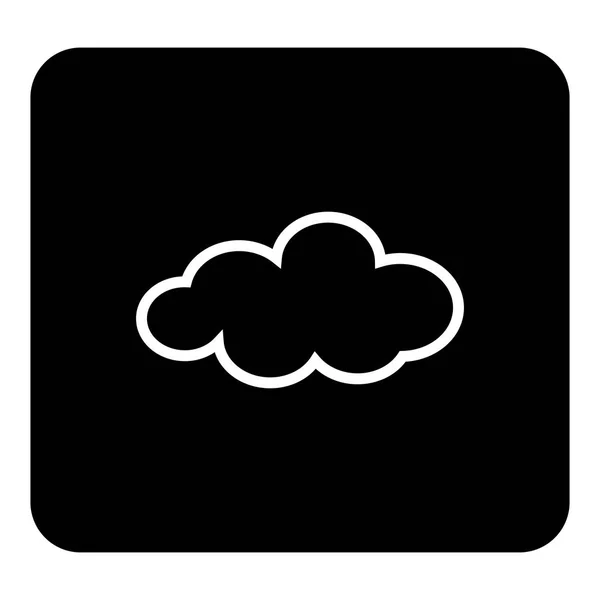 Ilustración de iconos de nube vectorial. Ilustración en blanco vectorial en bla — Vector de stock