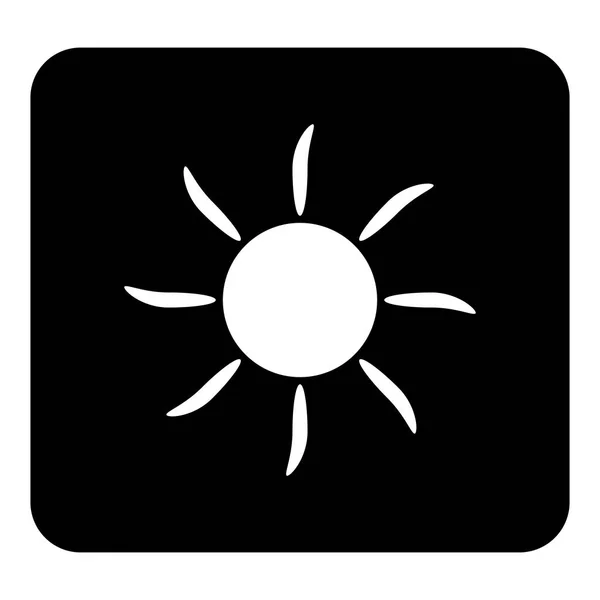 Icono de ilustración vectorial del sol. Vector ilustración en blanco o — Archivo Imágenes Vectoriales