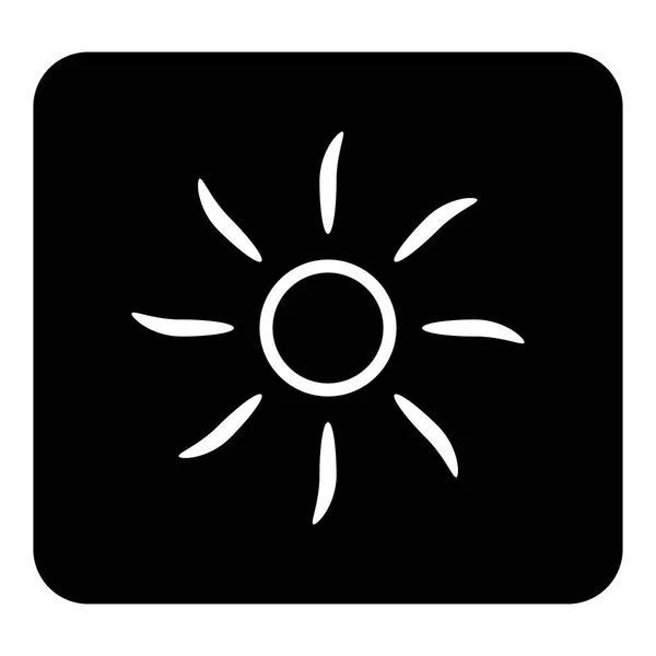 Icono de ilustración vectorial del sol. Vector ilustración en blanco o — Archivo Imágenes Vectoriales