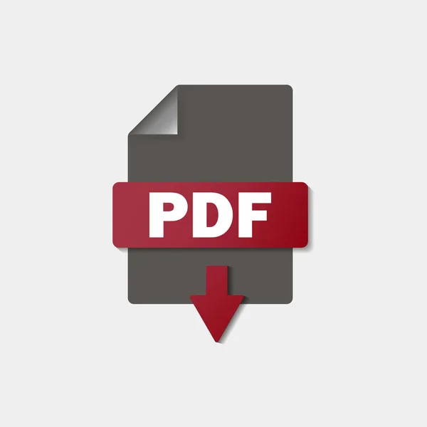 Icono de descarga PDF en segundo plano. Botón PDF  . — Archivo Imágenes Vectoriales