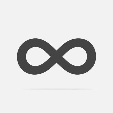  Sonsuzluk işareti vektör görüntüsü. Vektör çizim infin