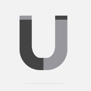 Vektör görüntü at nalı mıknatıs. Vektör çizim mıknatıs