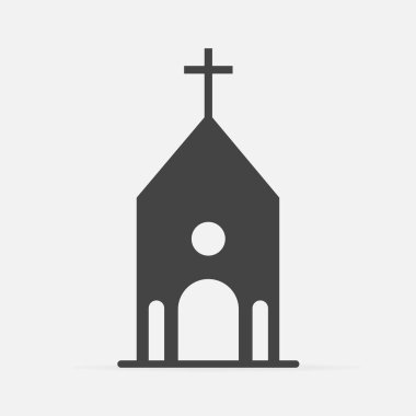 Kilise bina simgesi. Kilise vektör çizim