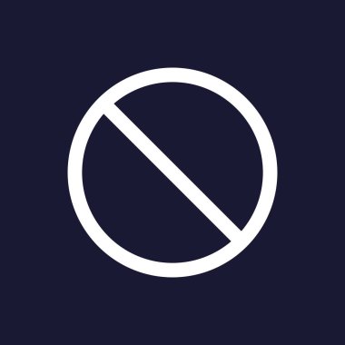 Vektör simge işareti yasaklayan. İmkansız. Durdurmak ve işareti yasak. VEC