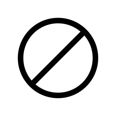 Vektör simge işareti yasaklayan. İmkansız. Durdurmak ve işareti yasak. VEC