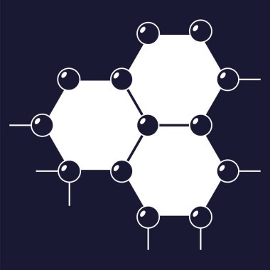 Vektör görüntü bir molekül. Simge chemis moleküler araştırma